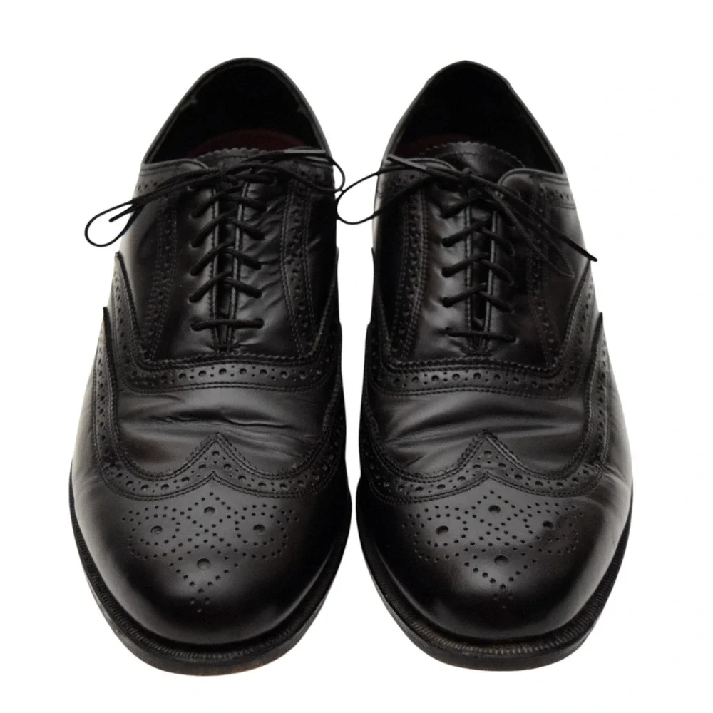 Florsheim Lexington Men's Black Leather Wingtip Oxford Dress Shoes Size 8.5 3E
